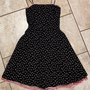 Steppin Out Black Pinup Dress Tulle Size Medium Spaghetti Strap